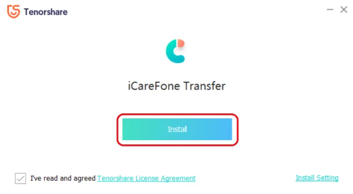 Instalar a nova ferramenta de transferência do iCareFone