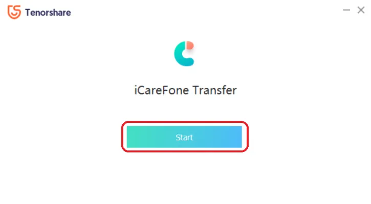 Iniciar a ferramenta de transferência do iCareFone