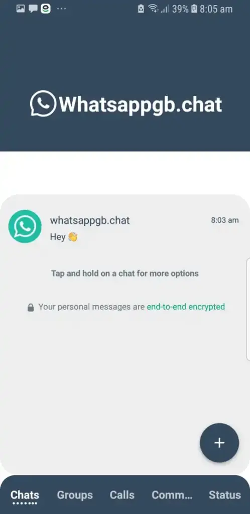 Abrir o aplicativo WhatsApp GB