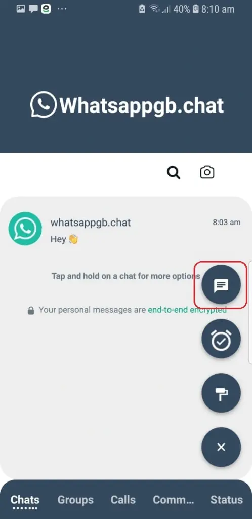 WhatsApp GB Enviar mensagens
