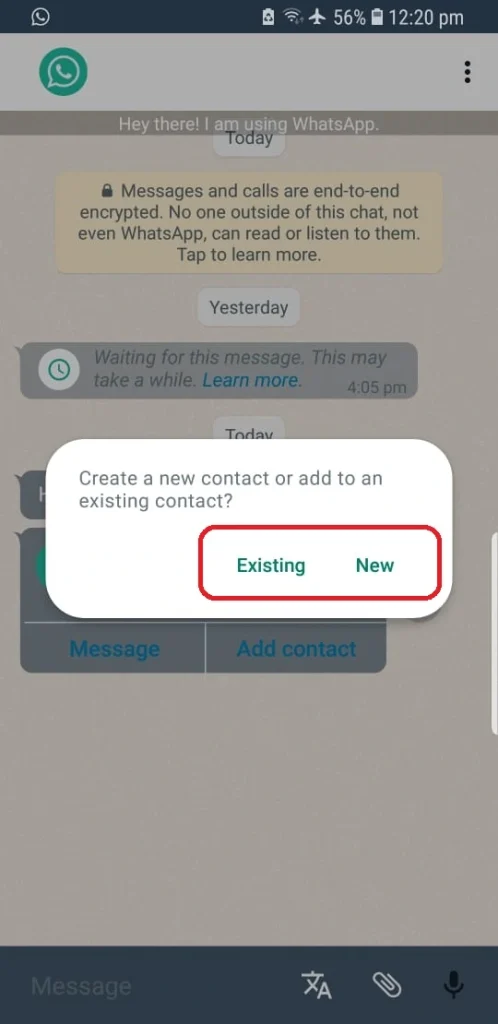 WhatsApp GB Adicionar contatos existentes ou novos